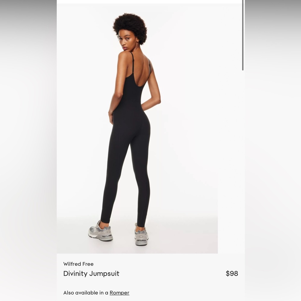 Wilfred Free Divinity Jumpsuit Size xxs black with coral stripe on leg
